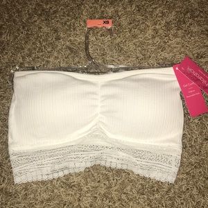 White bandeau top